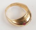 Guldring med stenar 18k. 3,5g A171