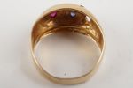 Guldring med stenar 18k. 3,5g A171