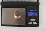 Guldring med stenar 18k. 3,5g A171