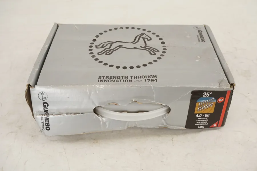 Gunnebo maskinspik 25° 4,0x60 bandad. D78/