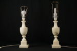 2st Alabaster Bordslampor vit. M32