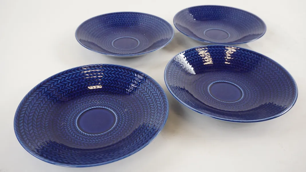 4st Rörstrand Blå Eld Tefat. A206