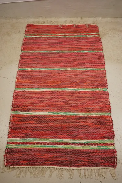 Trasmatta röd/grön 100x170. B234