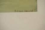 B. J-son Iwald, skog & gran, färglitografi, 53x73. M34