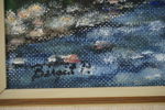 Birgit P, flod, skog & berg, målning, 59x44. M39