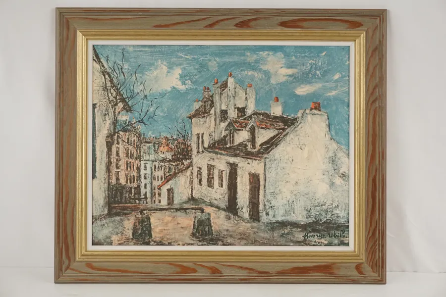 Maurice Utrillo, La Maison de Mimi Pinson, tryck 65x54. M40