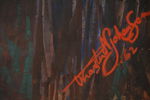Thorsten Johansson, tjäder på träd, målning, 39x56. M42