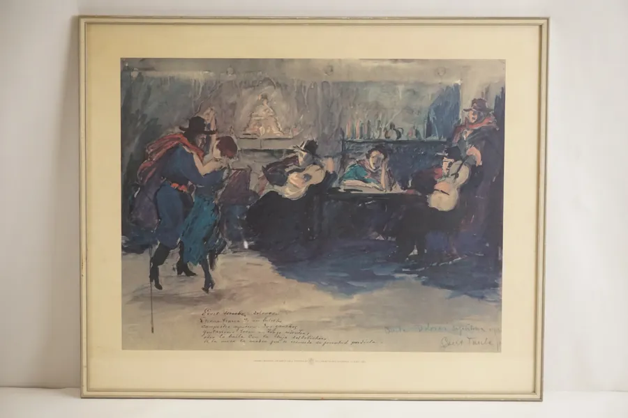 Evert Taube tryck 79x65cm. M20/