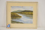 Akvarell, landskap 42x36cm. M19/