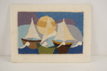 Flamskväv båt, 29,5x21,5cm. M23/