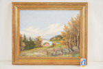 Tavla, stuga, 55x45cm. M12/