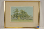 Sven Ljungberg, Litografi, Trädgård 60x47cm. M27/