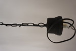Taklampa, glas & metall. M14/