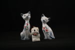 Porslinsfiguriner, katter & hund. G108/