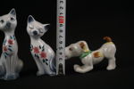 Porslinsfiguriner, katter & hund. G108/