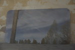 Rökt glas med rundade hörn 130x70x0,8cm. B152/