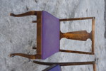 3st stolar med lila stoppad sits. B154/