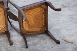 3st stolar med lila stoppad sits. B154/