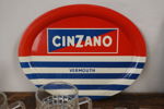 CinZano Vermouth bricka, glas mm. Bc290