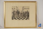 B. Bull Hedlund, Commedia dell'Arte, gravyr, 42x34. M50