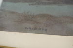 M. Hedberg, sjö och berg, målning ,36x28. M60