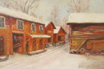 C. Ahlmark, vinterlandskap, målning, 59x51. M62