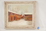 C. Ahlmark, vinterlandskap, målning, 59x51. M62
