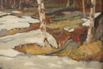 Hundt, tölandskap, målning, 32x27. M64