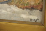 Hundt, tölandskap, målning, 32x27. M64