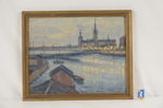 G. Bergqvist, Riddarholmskyrkan, målning 57x47. M65