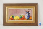 Louis Zelig, frukt & kanna, målning, 53x34. M69