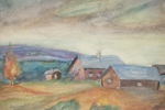 E. Henningson, landbygd, målning, 50x43. M70
