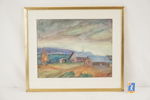 E. Henningson, landbygd, målning, 50x43. M70