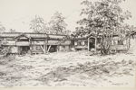 Arne Edlund, Lillhärdalsgården, tryck, 50x38. M71