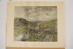 Viktor Forsell, landskap med renar, tryck, 54x42. M79