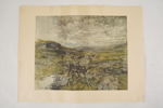 Viktor Forsell, landskap med renar, tryck, 54x42. M79