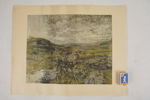 Viktor Forsell, landskap med renar, tryck, 54x42. M79