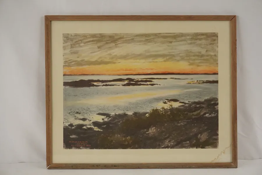 Bruno Liljefors, Midsommarnatt till Signe, tryck, 56x45. M80