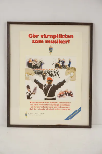 Affisch Försvarsmakten, Gör värnplikt som musiker!. M83