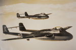 Foto av de Havilland DH 100 Vampire stridsflygplan. M85
