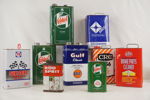 9st plåt dunkar, Gulf, Castrol mm. B78