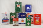 9st plåt dunkar, Gulf, Castrol mm. B78