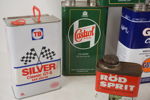 9st plåt dunkar, Gulf, Castrol mm. B78