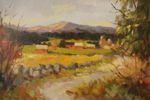 Lennart Möller, Bondgård & Berg, Olja, 35x29. M19