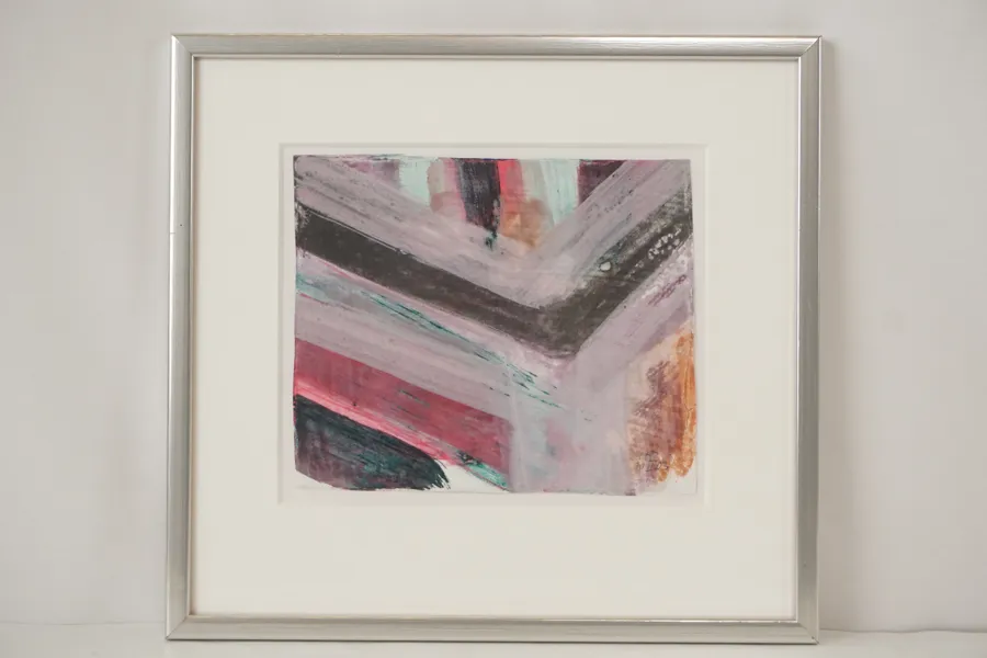 Carl-Evert, färgglad geometri, akvarell, 29x27. M21