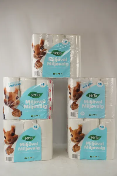5st Serla Miljöval 18-pack Toalettpapper. B99