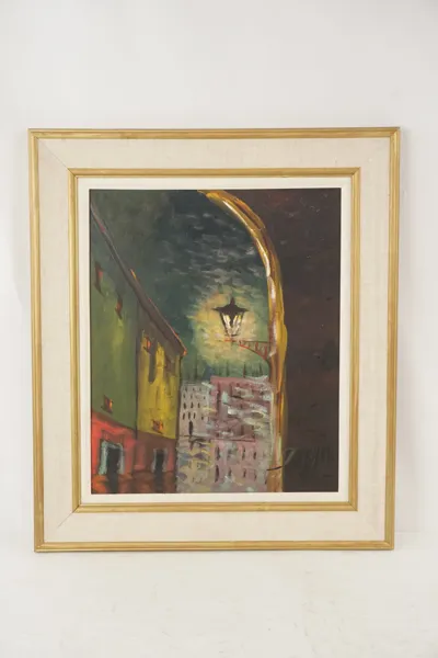 Hartig Jarlhov, Gasljus i Venedig, olja, 53x61. M49