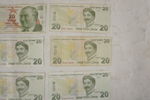 Turkisk 10 & 20 Lira, Dansk 5 sedel. A196