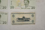 Turkisk 10 & 20 Lira, Dansk 5 sedel. A196