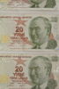 Turkisk 10 & 20 Lira, Dansk 5 sedel. A196